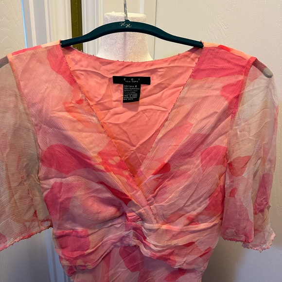 Vintage Silk ECI New York Dress Size 4 - Picture 2 of 4